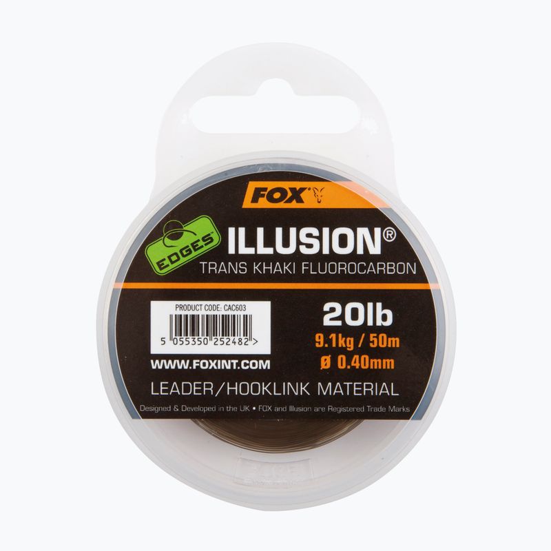 Flurokarbónová línia Fox Edges Illusion Flurocarbon Leader zelená CAC604