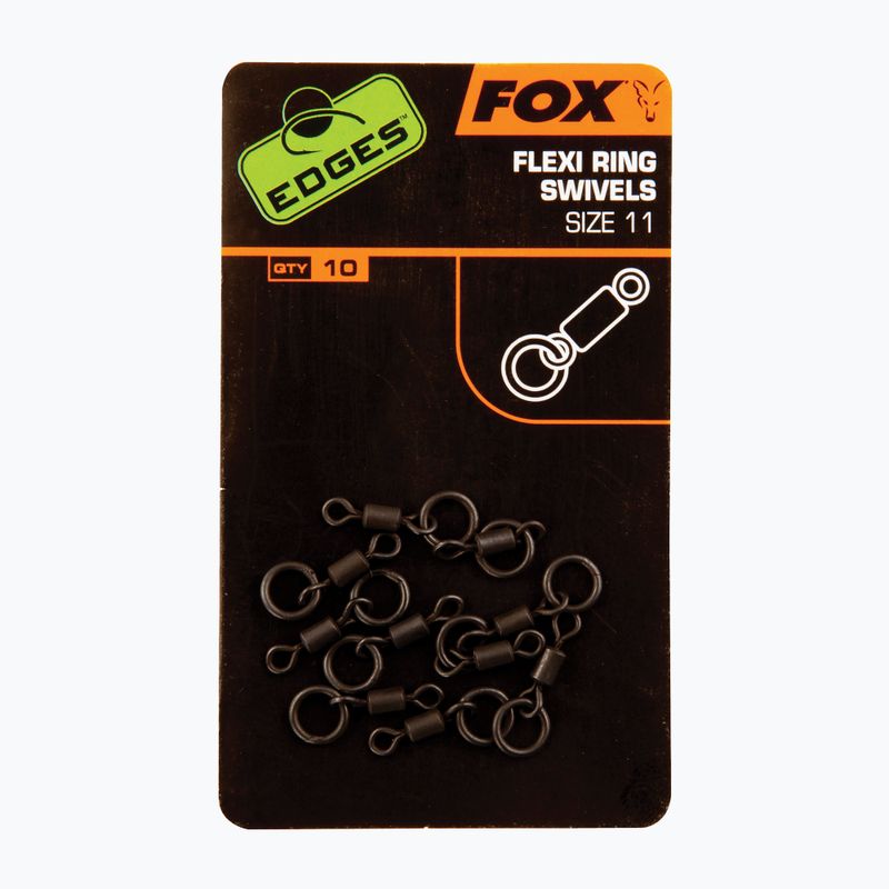 Fox Edges Flexi Ring Swivel kaprové otočné kolieska čierne CAC609