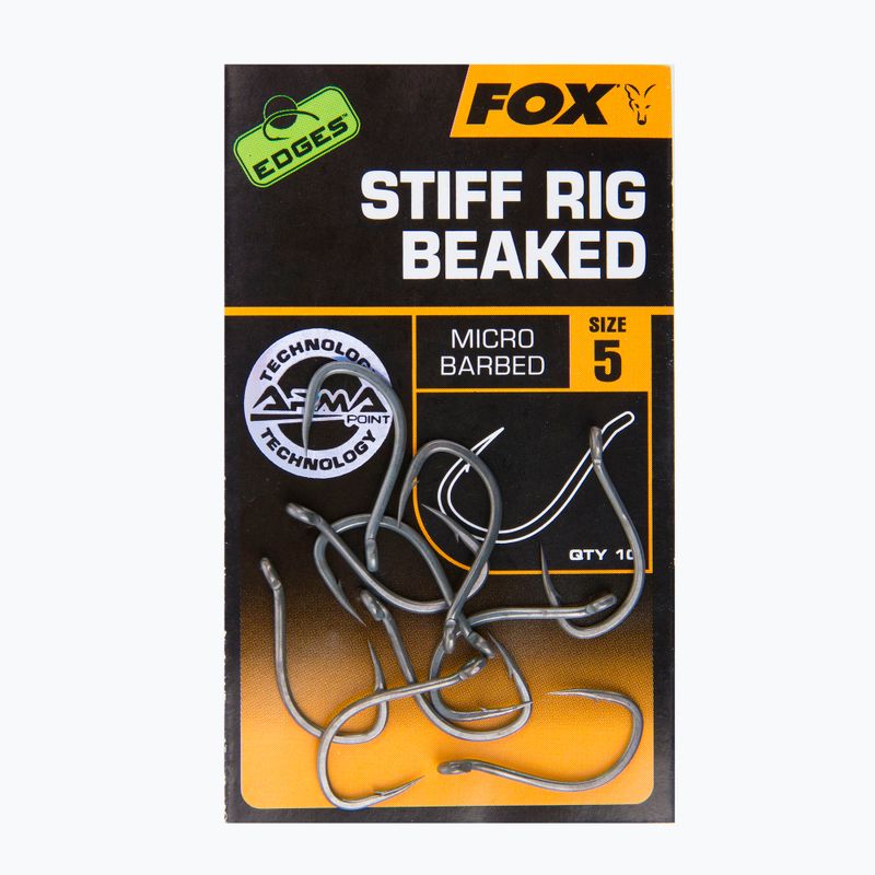 Háčiky Fox Edges Armapoint Carp Hooks Stiff Rig Beaked grey CHK169 2