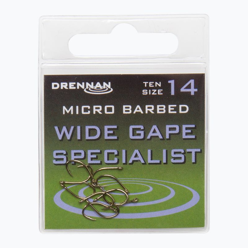 Strieborné háčiky Drennan Wide Gape Specialist HEWGSM014