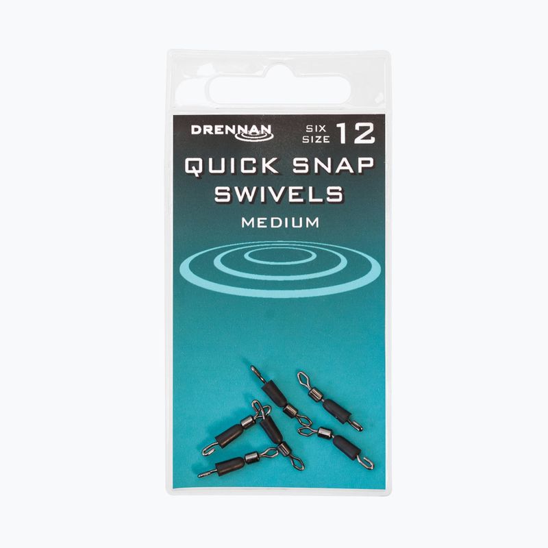 Drennan Quick Snap Swivels 6 pack leader connector black TGQSS018