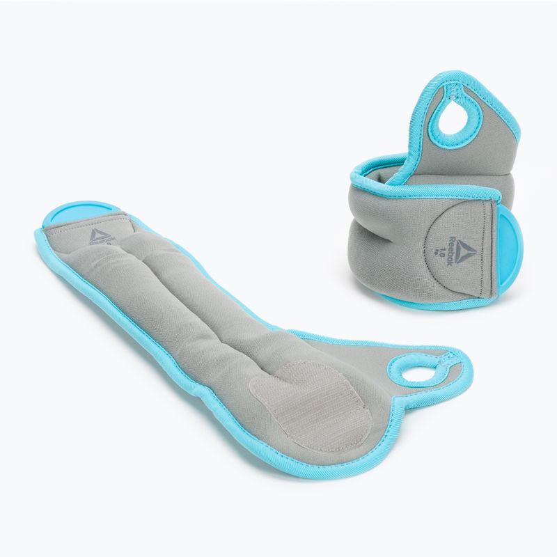 Zápästné závažia Reebok 2 x 1 kg sivé RAWT-11071BL