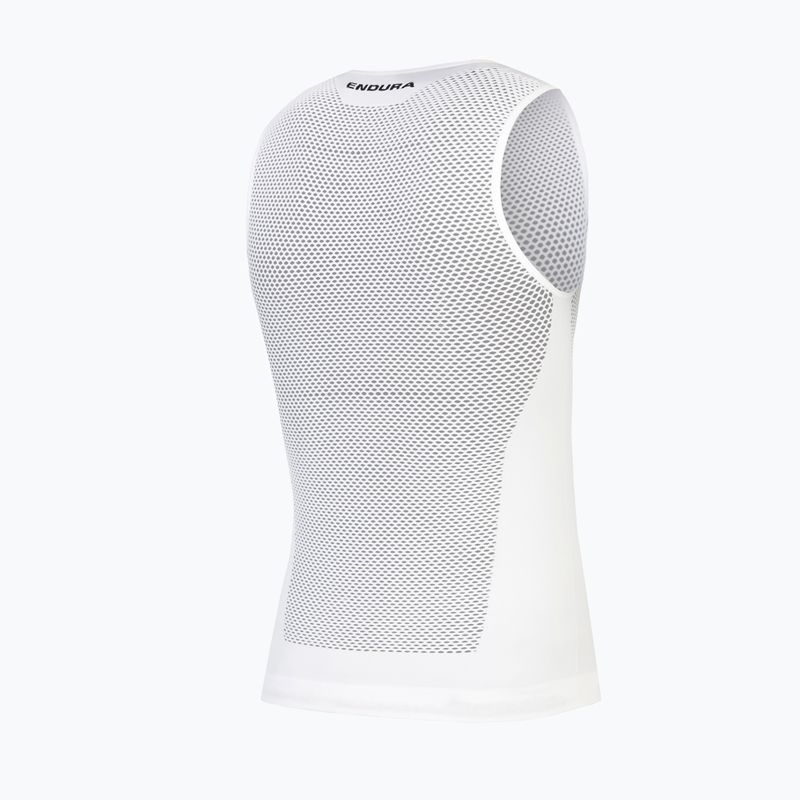 Pánska cyklistická mikina Endura Fishnet II Sleeveless Baselayer white 2
