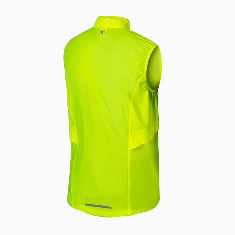 Pánska cyklistická vesta Endura Pakagilet hi-viz žltá 2
