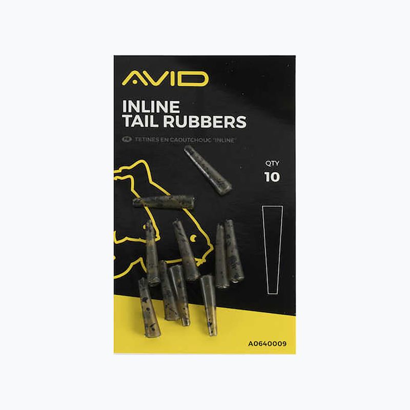 Avid Carp Inline Tail Rubbers bezpečnostné klipové chrániče 10 ks. Kamufláž A0640009 2