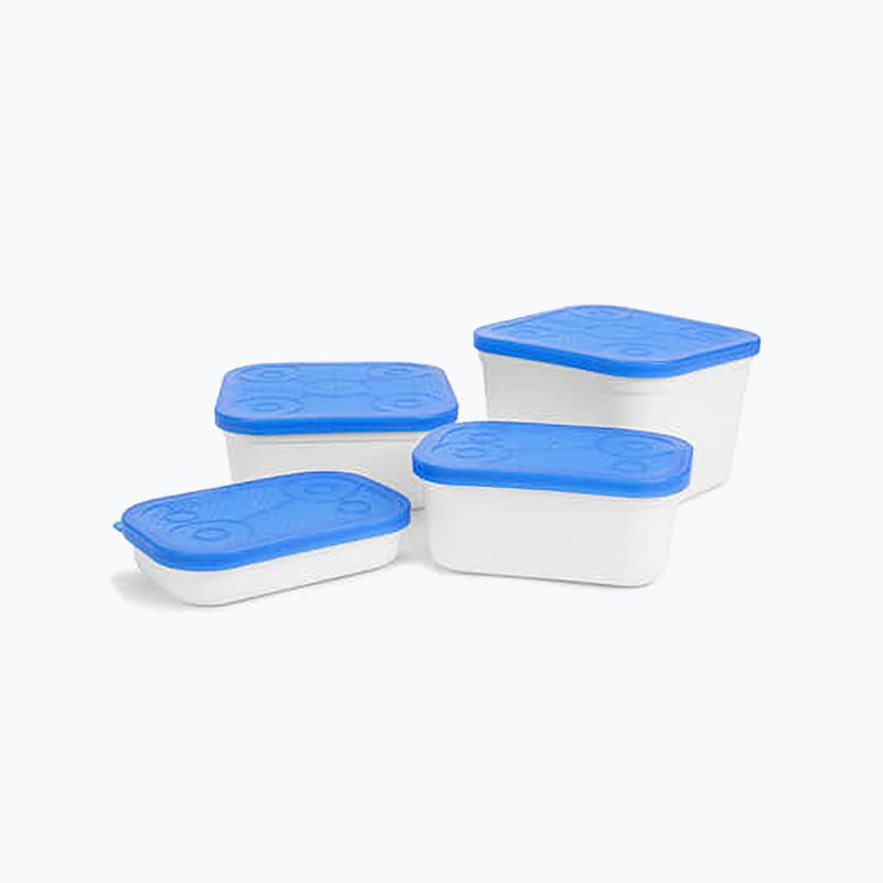 Preston White Bait Tubs krabička na návnady biela a modrá P0260007