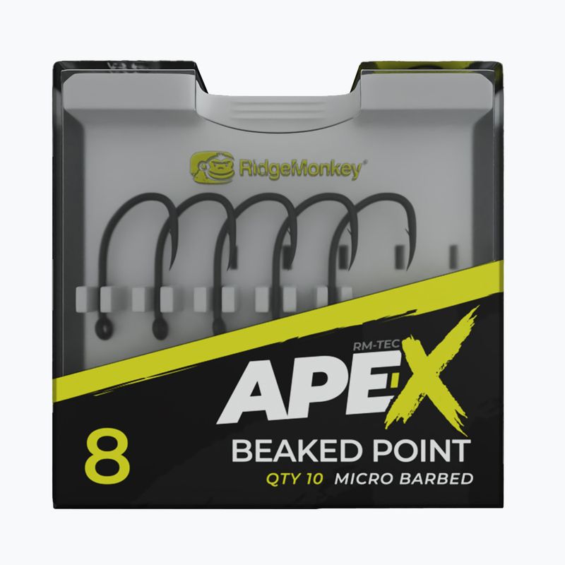 Ridge Monkey Ape-X Beaked Point Ostnaté háčiky sivé RMT288 2