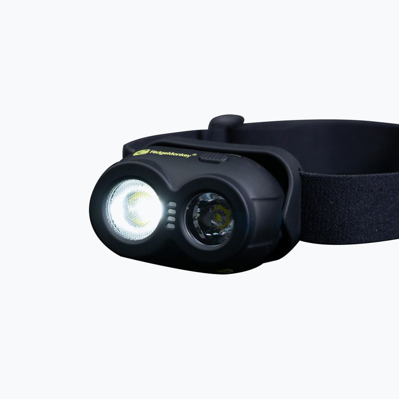 Čelová baterka RidgeMonkey VRH15X USB Rechargeable Headtorch čierna RM HT15X 2