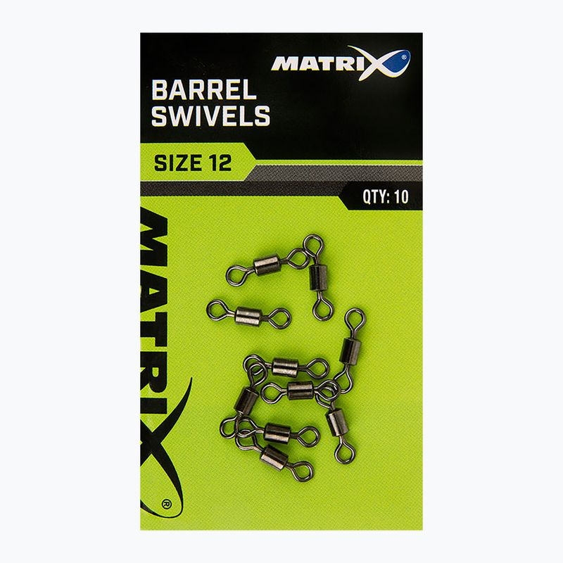 Matrix Barrel Swivels 10ks strieborných otočných koliesok GAC357