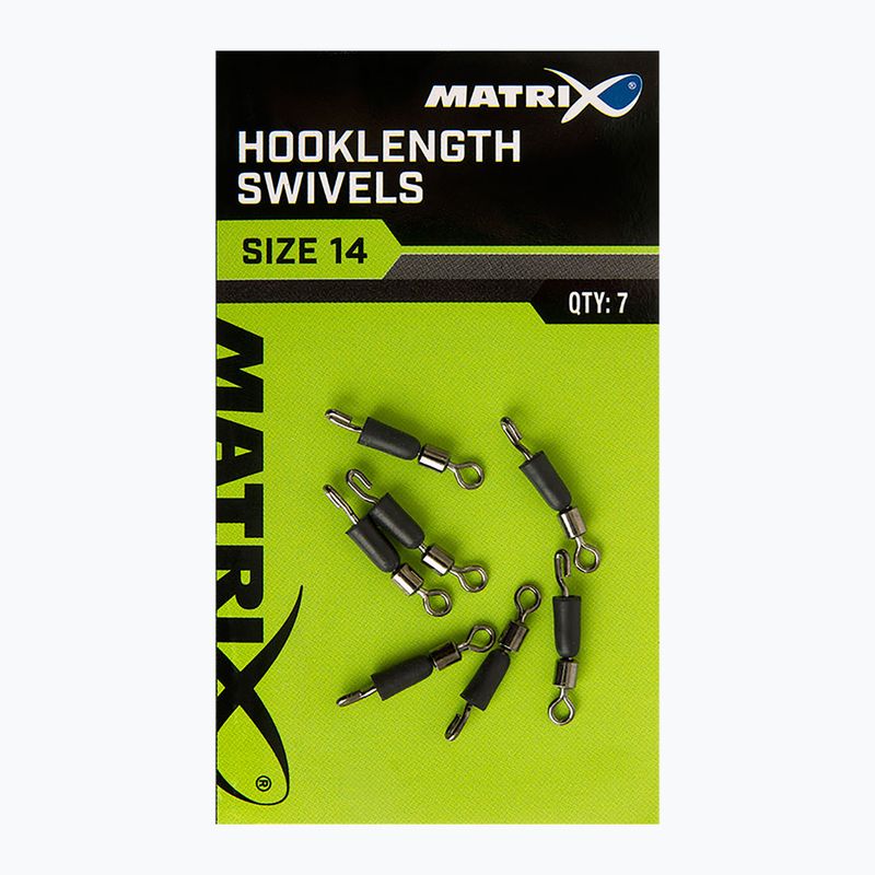 Napájacie konektory Matrix Hooklength Swivels Veľkosť 7 ks strieborná GAC365