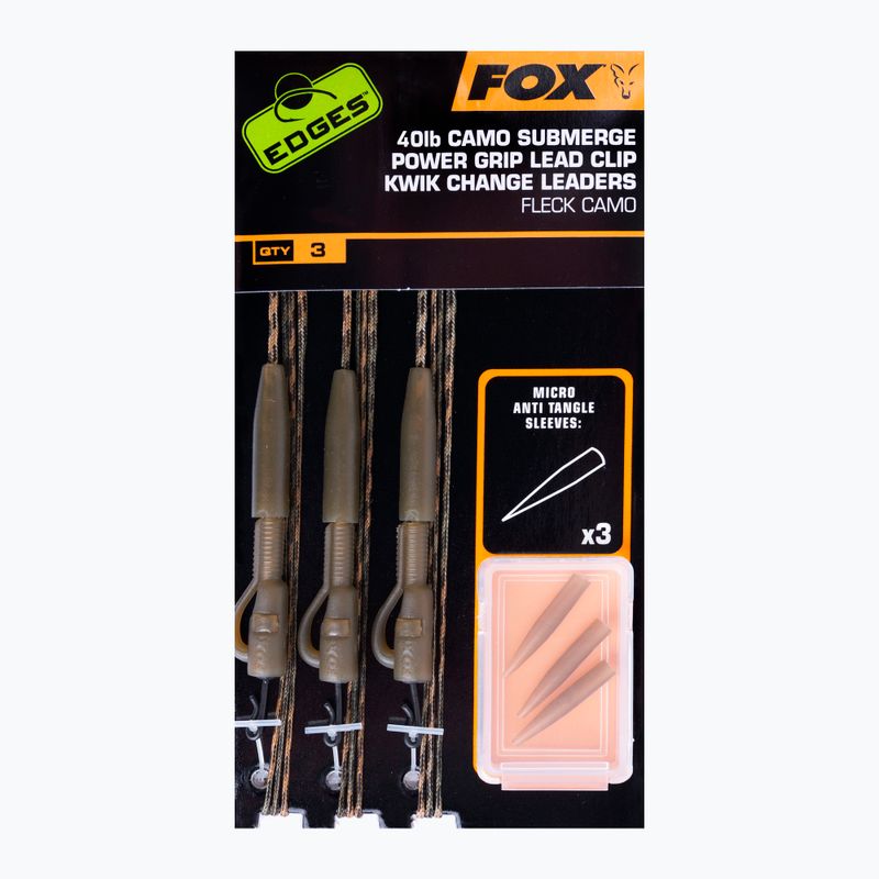 Kaprový nadväzec Fox Edges Camo Submerge Power Grip Lead Clip Kwik Change Kit camo CAC714