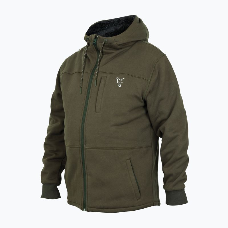 Rybárska mikina Fox Collection Sherpa zelená s kapucňou CCL10