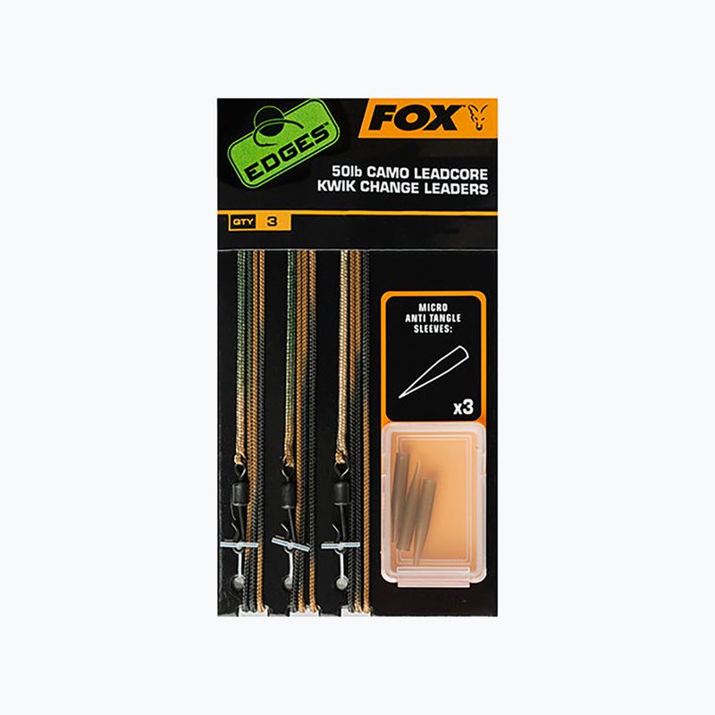 Kaprový nadväzec Fox Edges Ready Tied Camo Leadcore Leaders camo CAC756