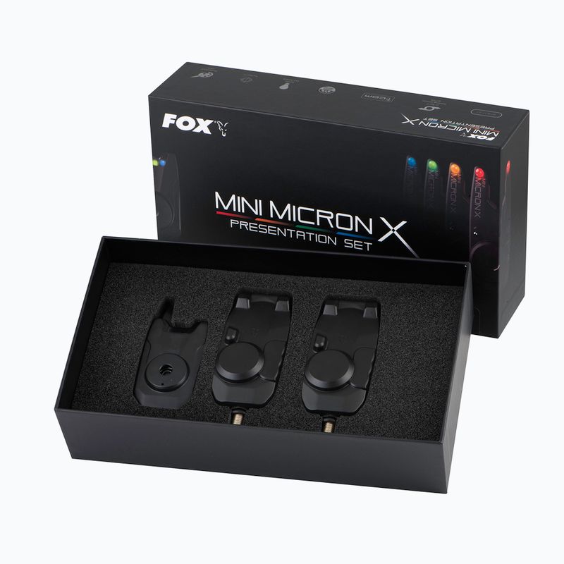 Fox Mini Micron X 2 sada prútov rybárske signály čierna CEI197