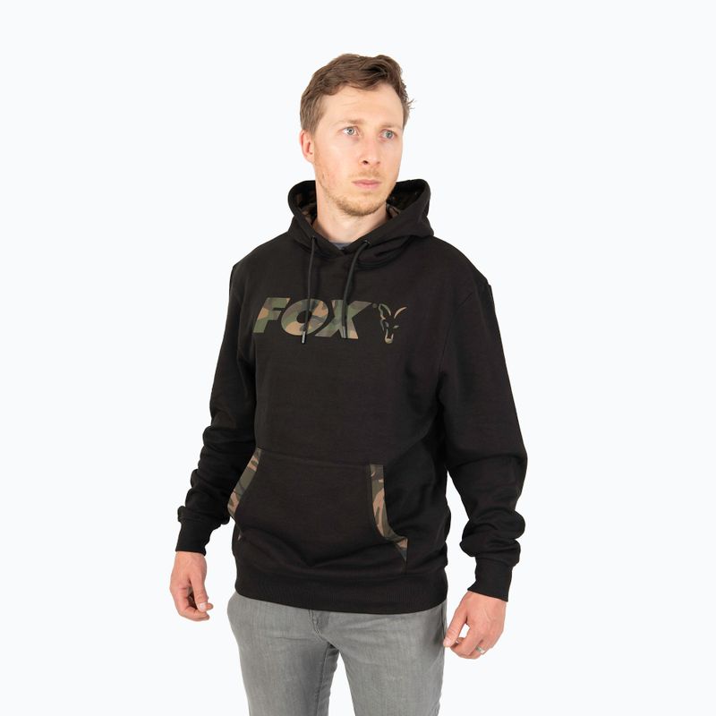 Líška LW Tlač Mikina s kapucňou Rybárska mikina čierna CFX1 2