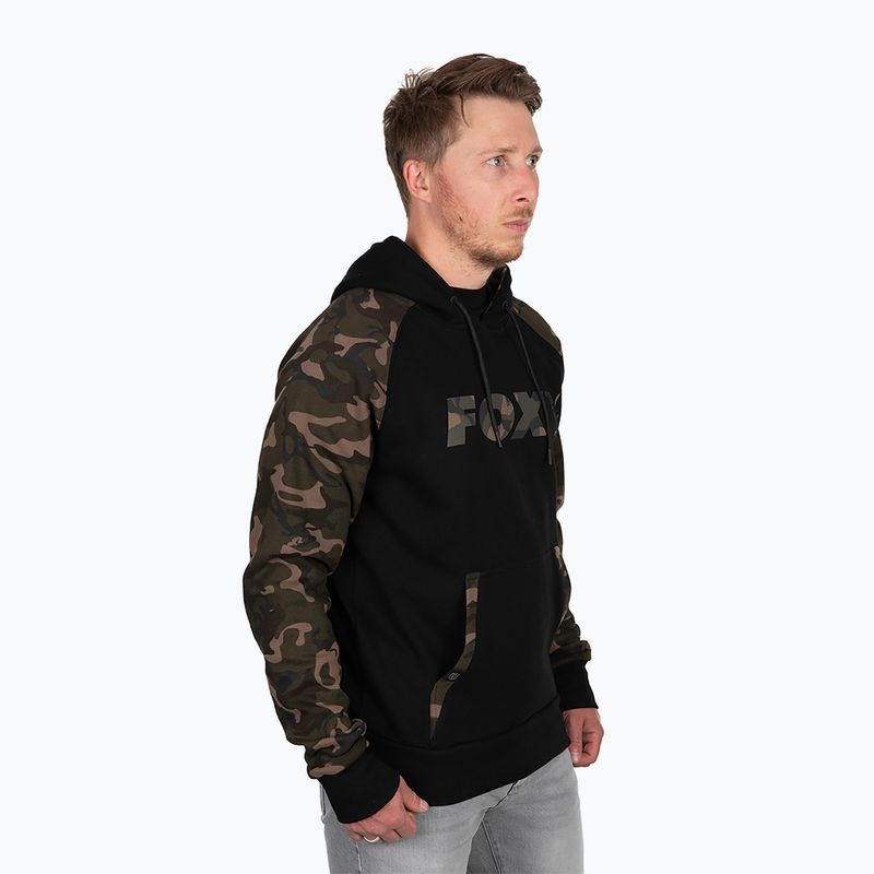 Mikina Fox International Raglan Hoody black/camo 3