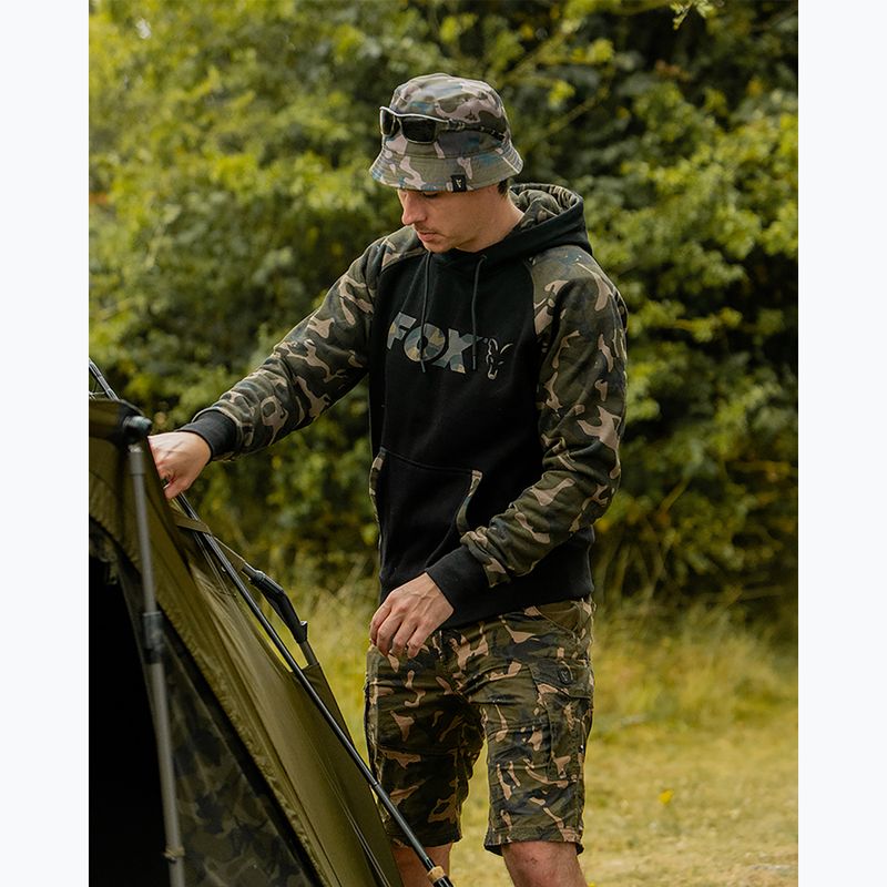 Mikina Fox International Raglan Hoody black/camo 6