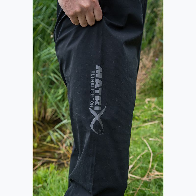 Rybárske nohavice Matrix Ultra-Light Salopettes čierne 16