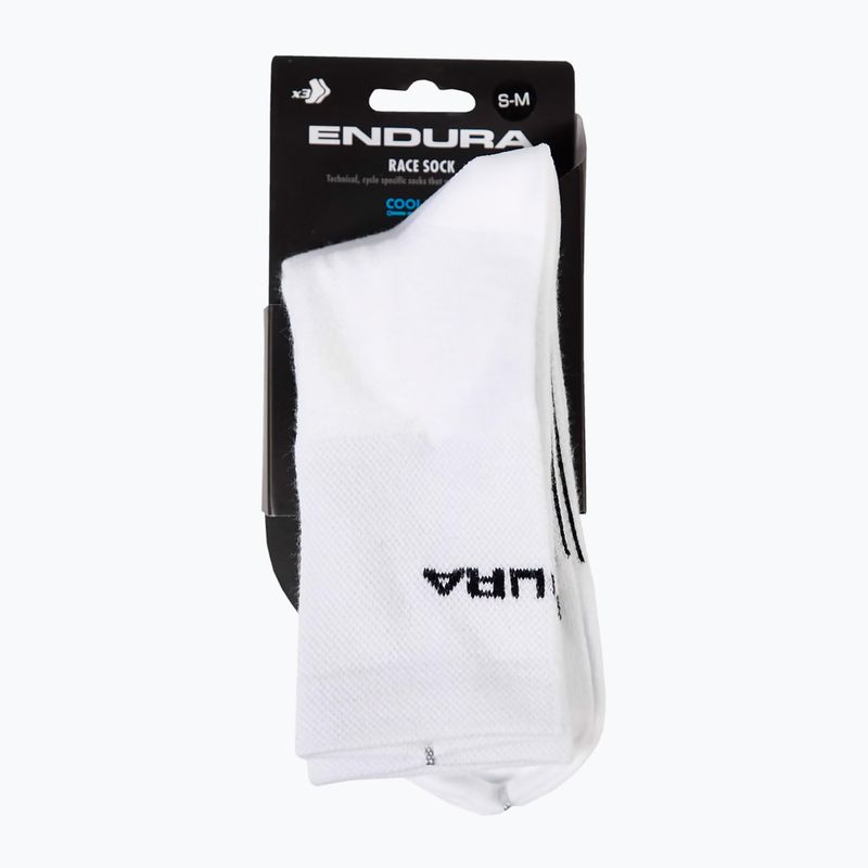 Endura Coolmax Race pánske cyklistické ponožky 3-pack white/multi 4