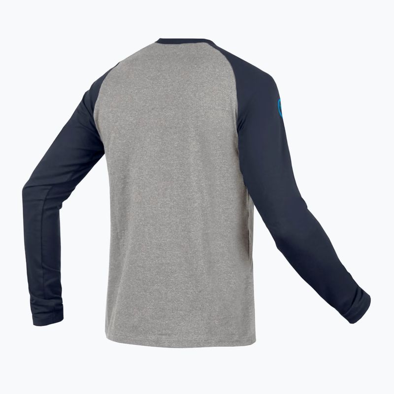 Pánske cyklistické tričko Endura One Clan Raglan L/S s dlhým rukávom ink blue 2