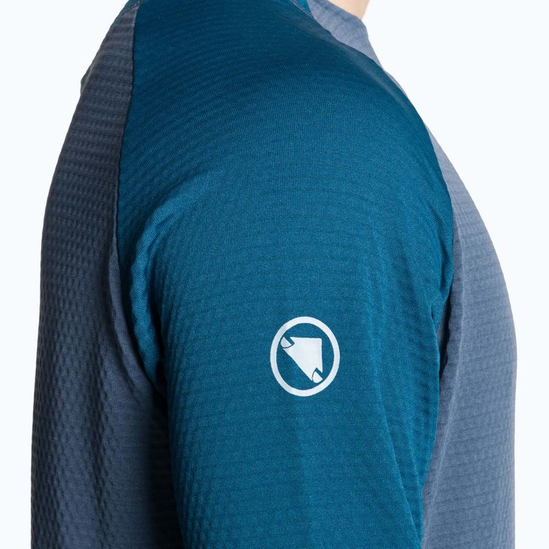 Endura Singletrack Fleece cyklistické tričko s dlhým rukávom ensign blue 4