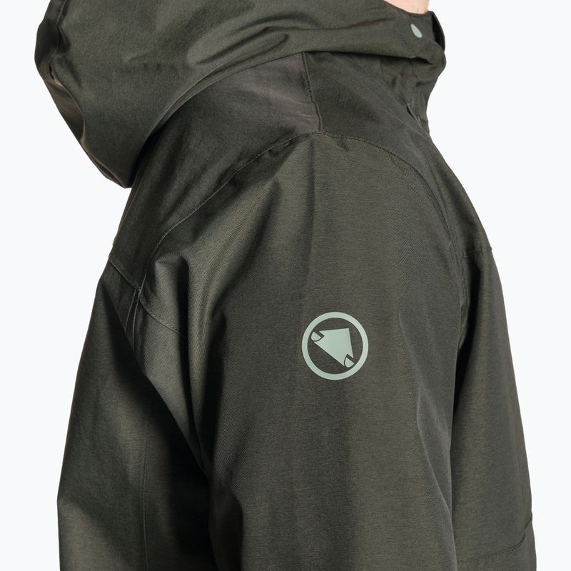 Pánska cyklistická bunda Endura Hummvee Waterproof Hooded bottle green 4