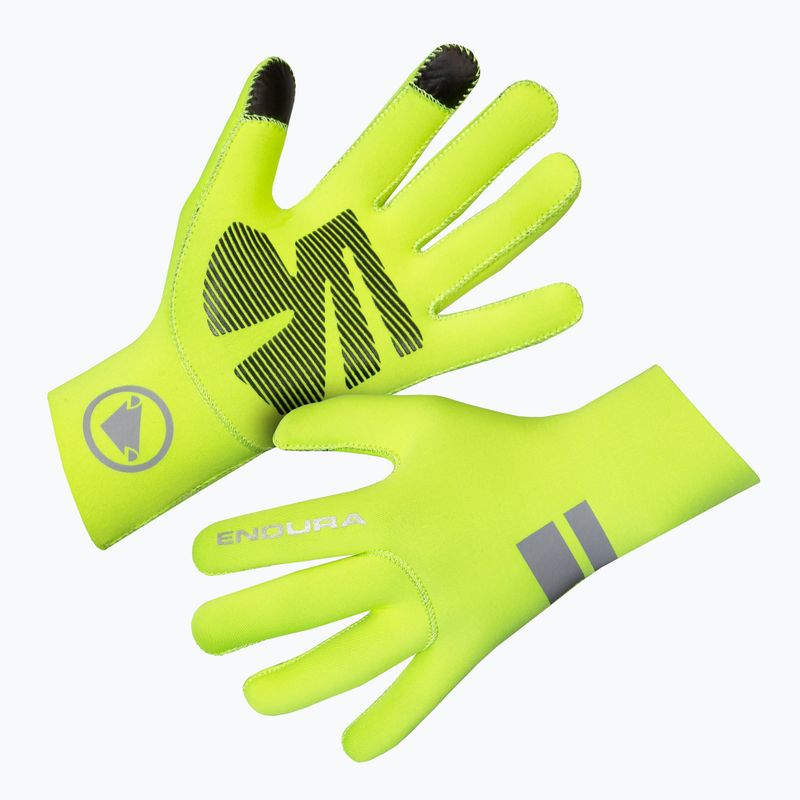 Pánske cyklistické rukavice Endura FS260-Pro Nemo Glove II hi-viz yellow