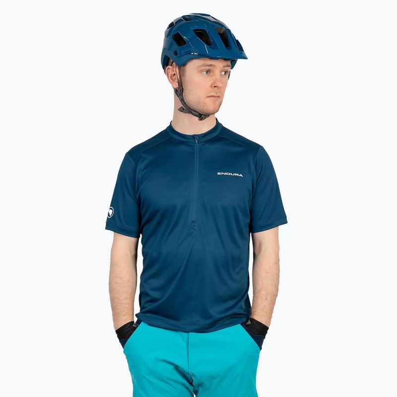 Pánsky cyklistický dres Endura Hummvee II S/S blueberry