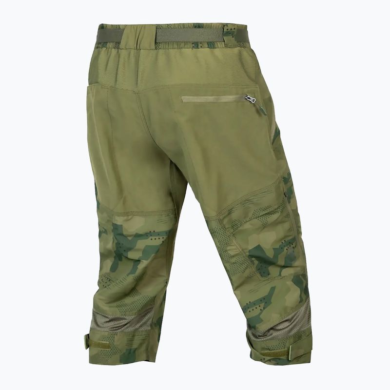 Pánske cyklistické šortky Endura Hummvee 3/4 olive camo 8