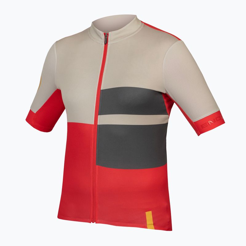 Pánsky cyklistický dres Endura FS260 Print S/S granátové jablko