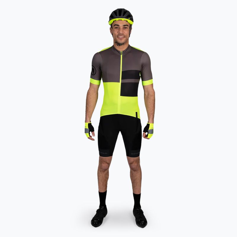 Endura pánsky cyklistický dres FS260 Print S/S hi-viz yellow 2