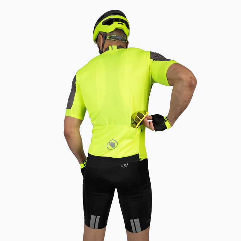 Endura pánsky cyklistický dres FS260 Print S/S hi-viz yellow 4