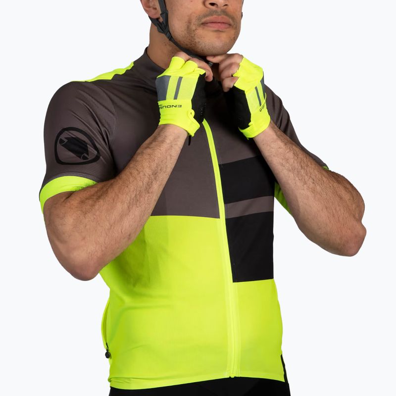 Endura pánsky cyklistický dres FS260 Print S/S hi-viz yellow 5