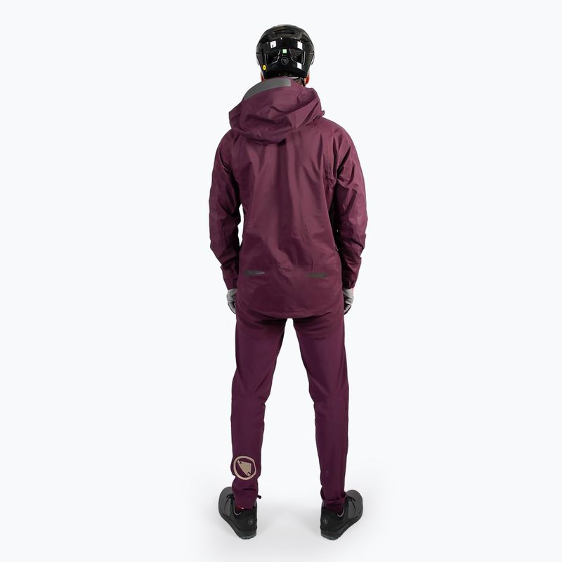 Pánska cyklistická bunda Endura MT500 Waterproof II aubergine 3