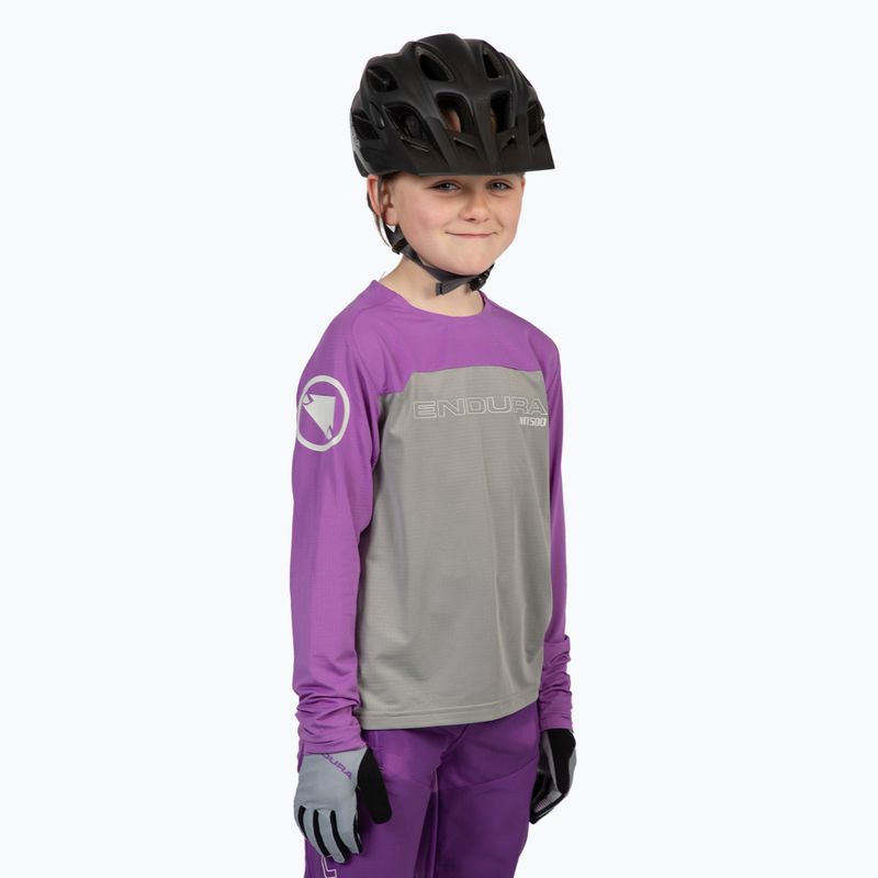 Detský cyklistický Longsleeve  Endura MT500 Burner thistle 2