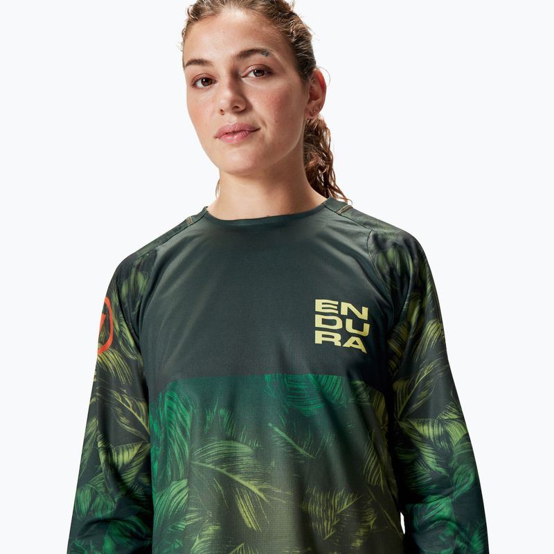 Dámske cyklistické tričko s dlhým rukávom Endura Tropical Print Ltd ghillie green 5