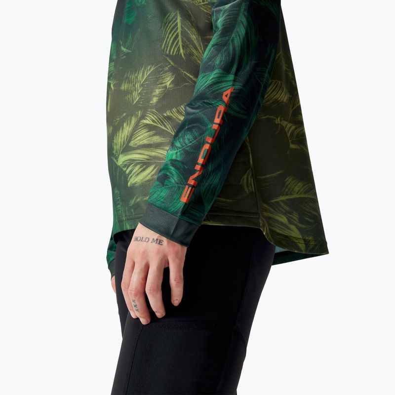 Dámske cyklistické tričko s dlhým rukávom Endura Tropical Print Ltd ghillie green 7