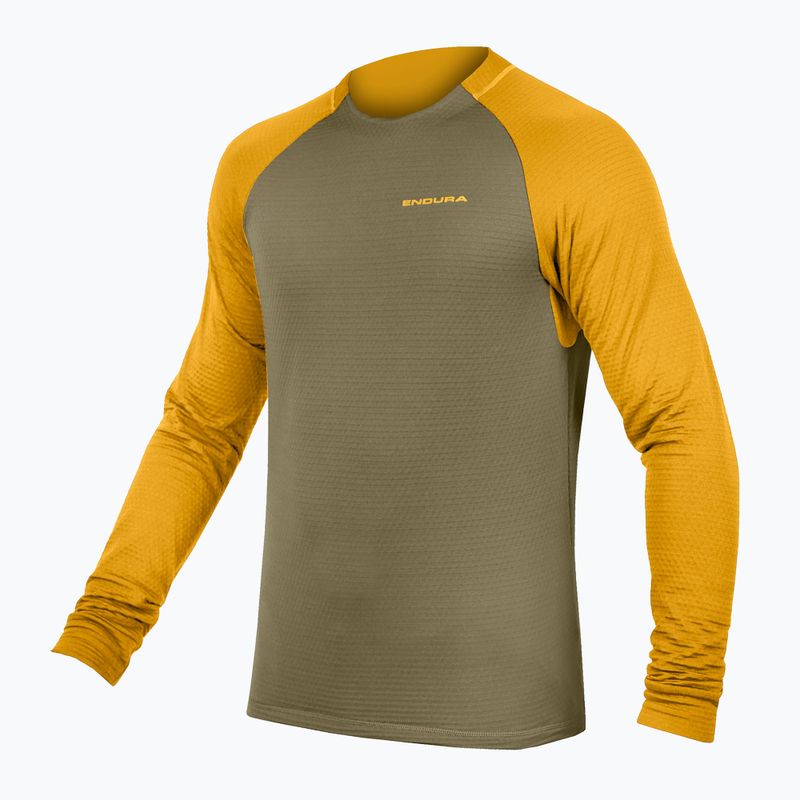 Pánsky cyklistický Longsleeve Endura Singletrack Fleece tweed green