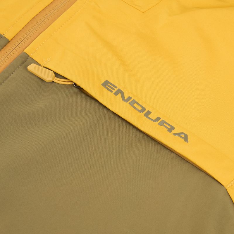 Pánska cyklistická bunda Endura Singletrack II Waterproof mustard 3