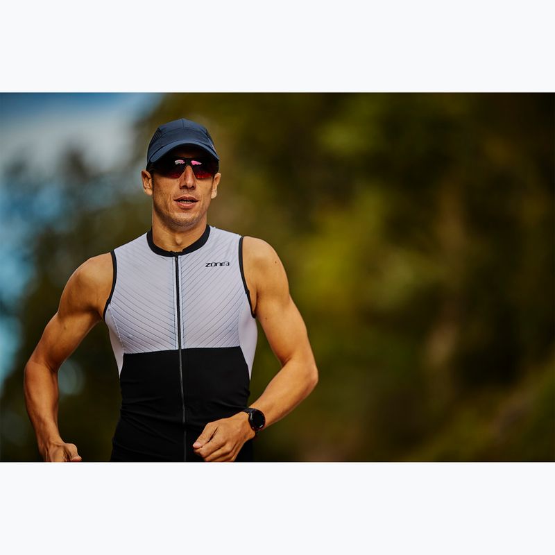Pánsky triatlonový oblek ZONE3 Lava Long Distance Black/White/red 4