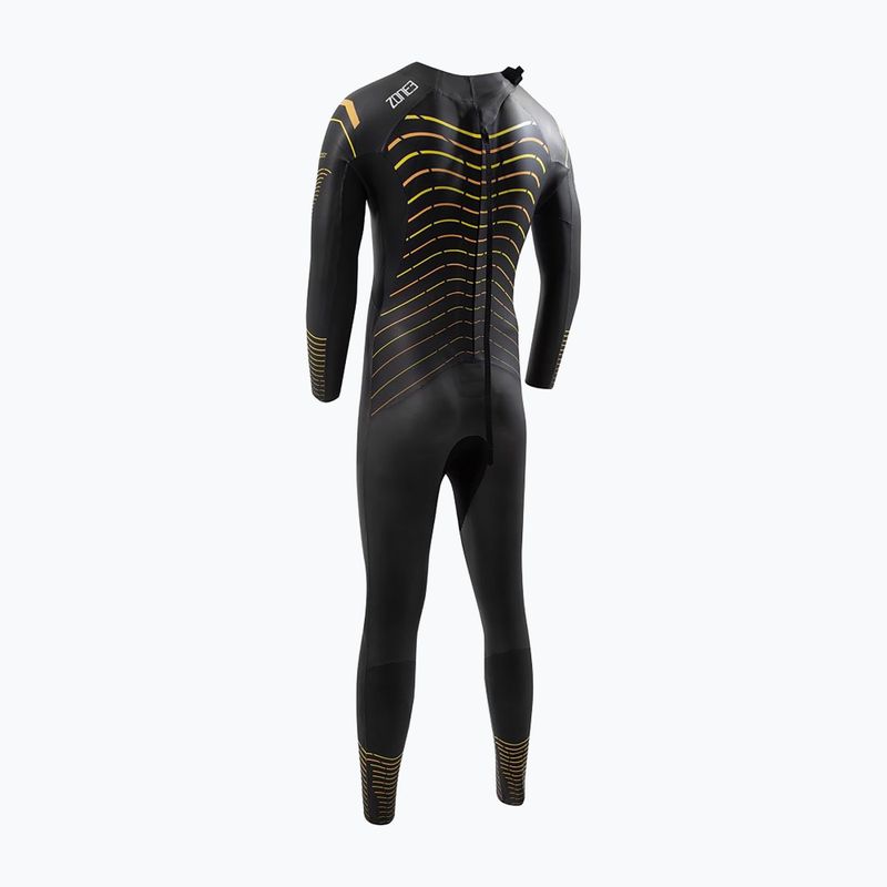 Pánsky neoprén na plávanie ZONE3 Thermal Aspect Breaststroke black/orange/yellow 2
