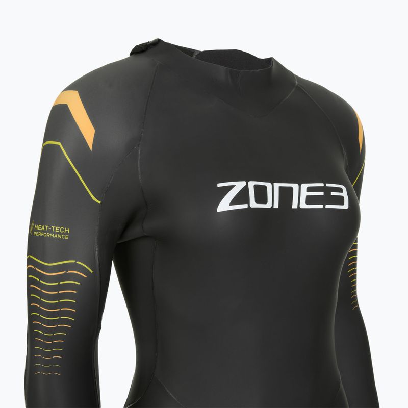 Dámsky triatlonový neoprén Zone3 Thermal Aspect Breaststroke 2,5 mm black/orange/yellow 4