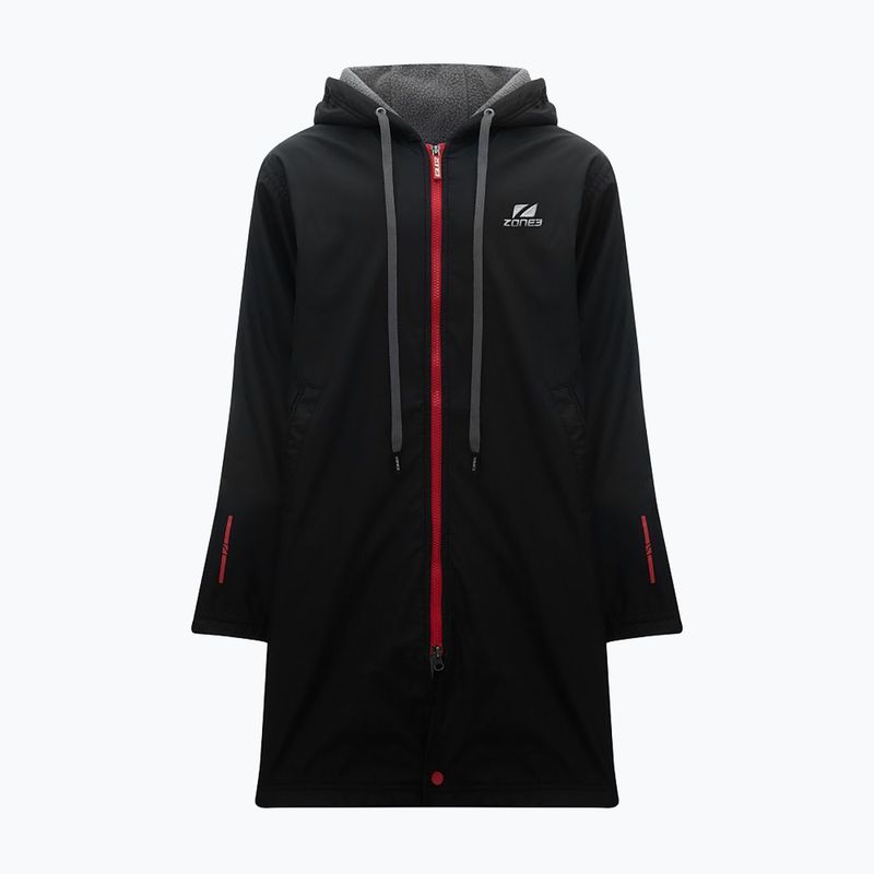 Detský župan ZONE3 Polar Fleece Parka Changing Robe Jr black