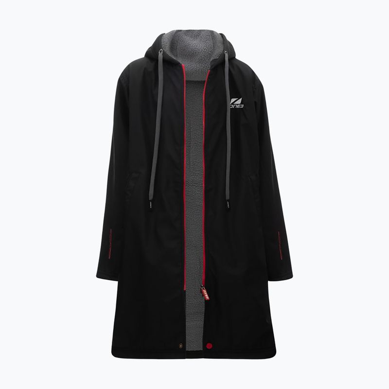 Detský župan ZONE3 Polar Fleece Parka Changing Robe Jr black 3