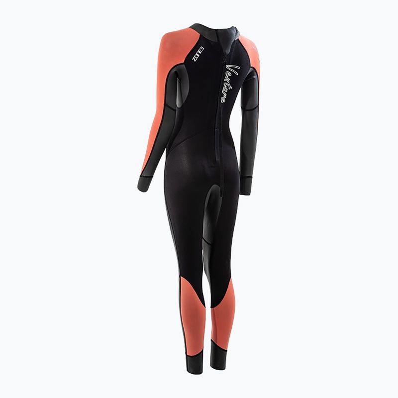 Dámska triatlonová kombinéza ZONE3 Venture black/orange 2