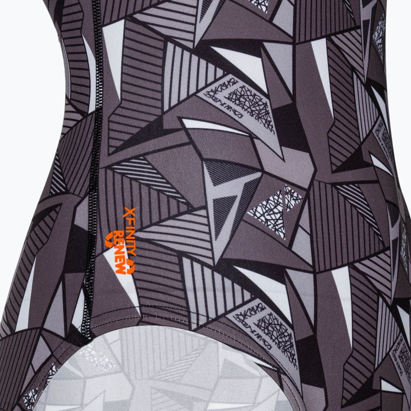 Plavky jednodielne dámske ZONE3 OWS Renew High Neck black/white 4
