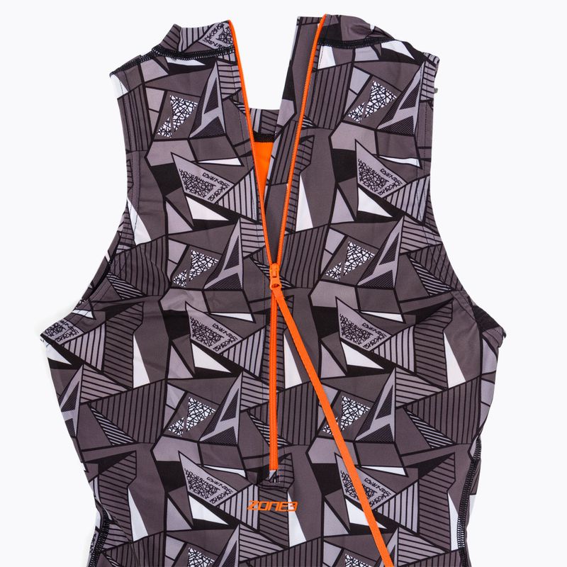 Plavky jednodielne dámske ZONE3 OWS Renew High Neck black/white 5