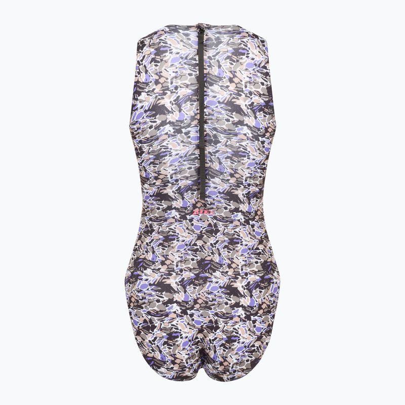 Dámske jednodielne plavky ZONE3 Pacific Koa High Neck black/green 2