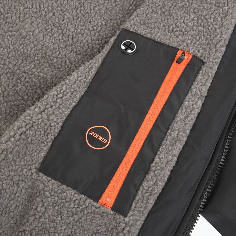 Plášť ZONE3 Robe Parka black/grey/orange 7