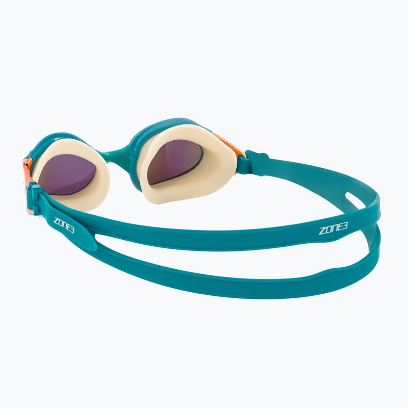 Plavecké okuliare ZONE3 Attack teal/cream/cooper 4